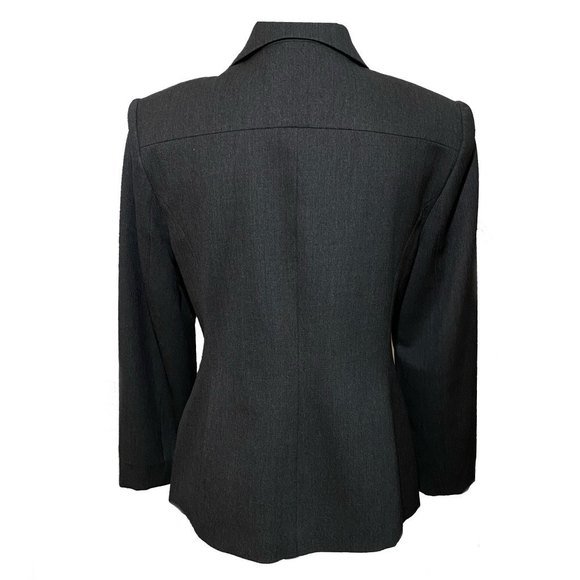 Valerie Stevens Wool Blend Blazer Petites Size 8P Black - Picture 2 of 6